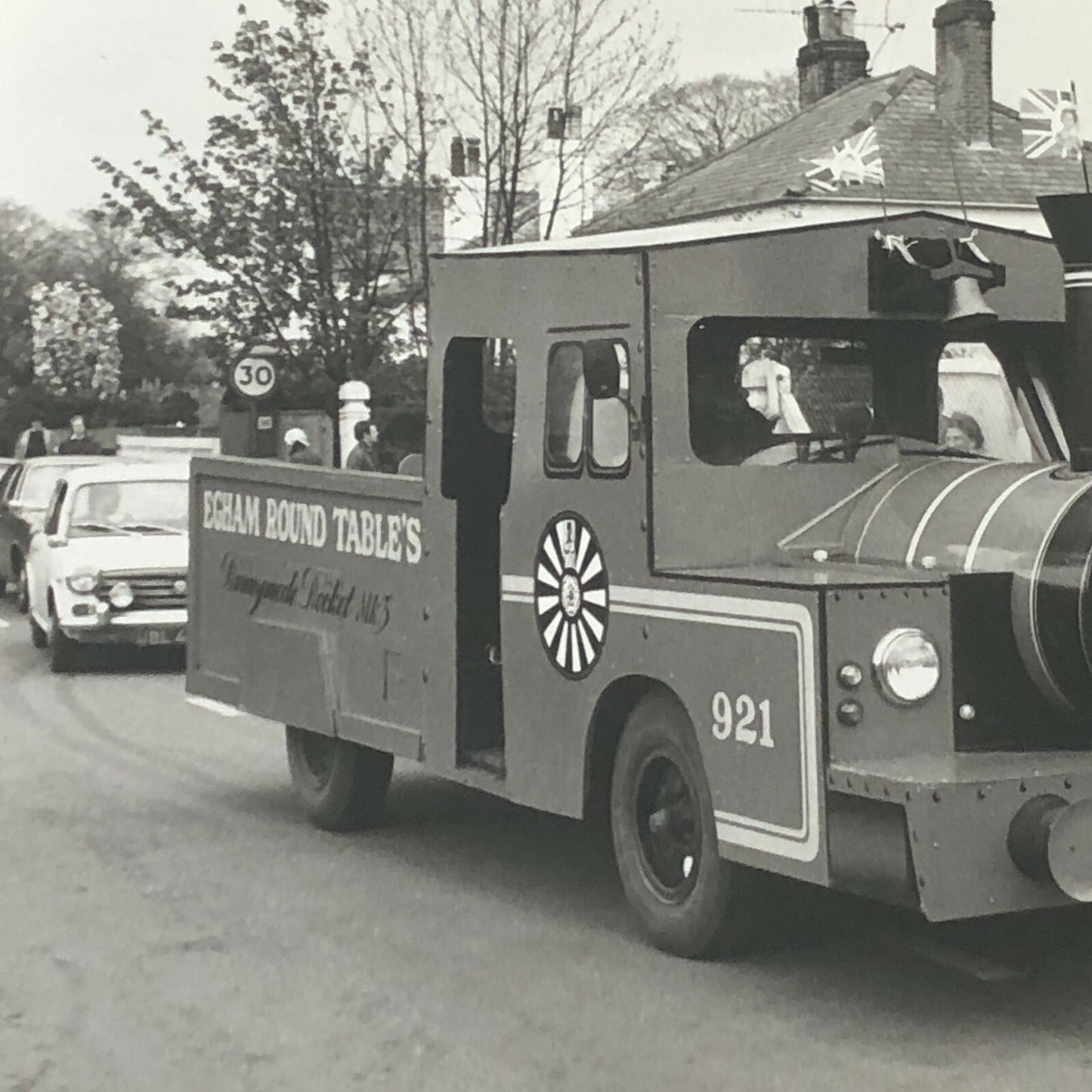 Vintage Photograph Photo Truck Shaped Like a Train in Parade - UK England 