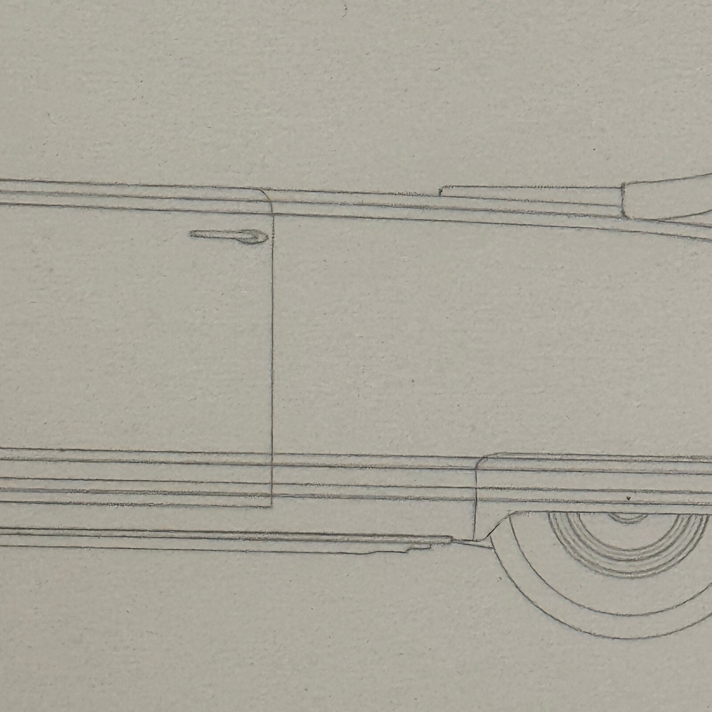 1948 Packard Custom Eight Convertible Car Illustration Art Drawing Hand Drawn