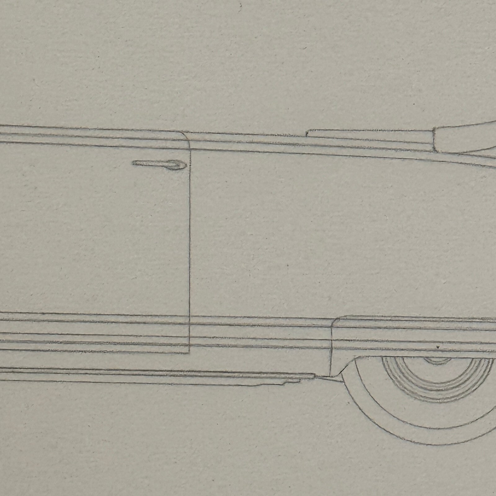 1948 Packard Custom Eight Convertible Car Illustration Art Drawing Hand Drawn