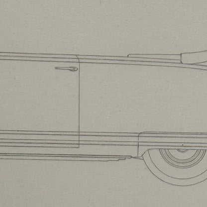 1948 Packard Custom Eight Convertible Car Illustration Art Drawing Hand Drawn