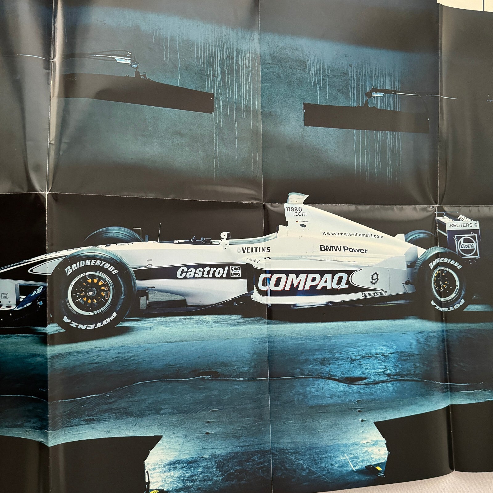 Williams BMW F1 Formula One Racing Poster Brochure German Text Compaq