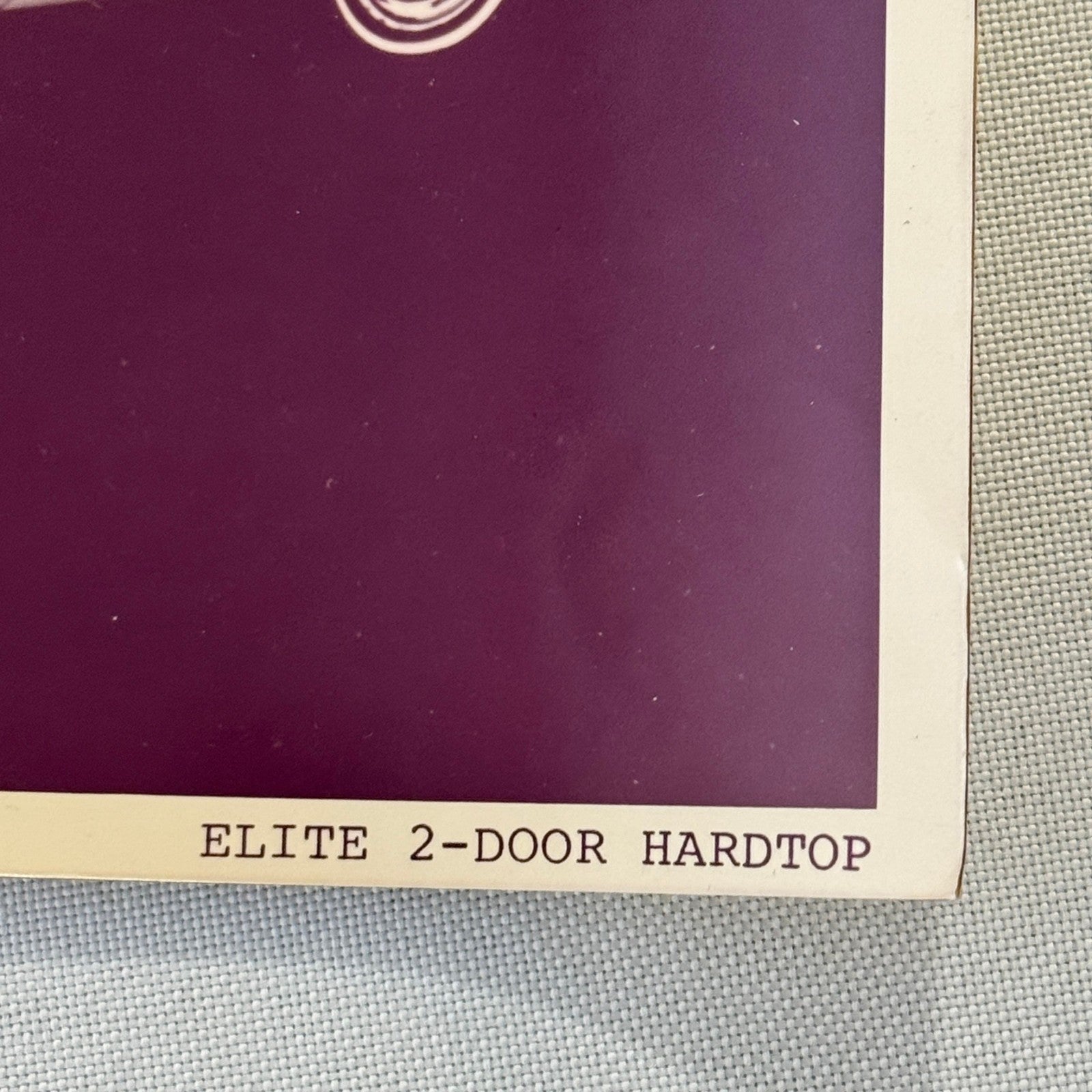 Ford Elite Hardtop Car Photo Photograph Print Vintage