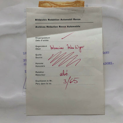 Vintage 1964 Ford GT40 LeMans Racing Press Photo Photograph Publifoto