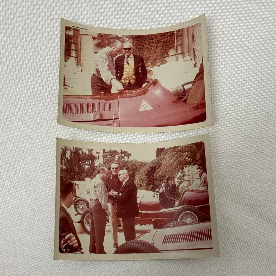 Juan Manuel Fangio Vintage Racing Driver Photo Photograph Alfa Romeo Car Lot 2x