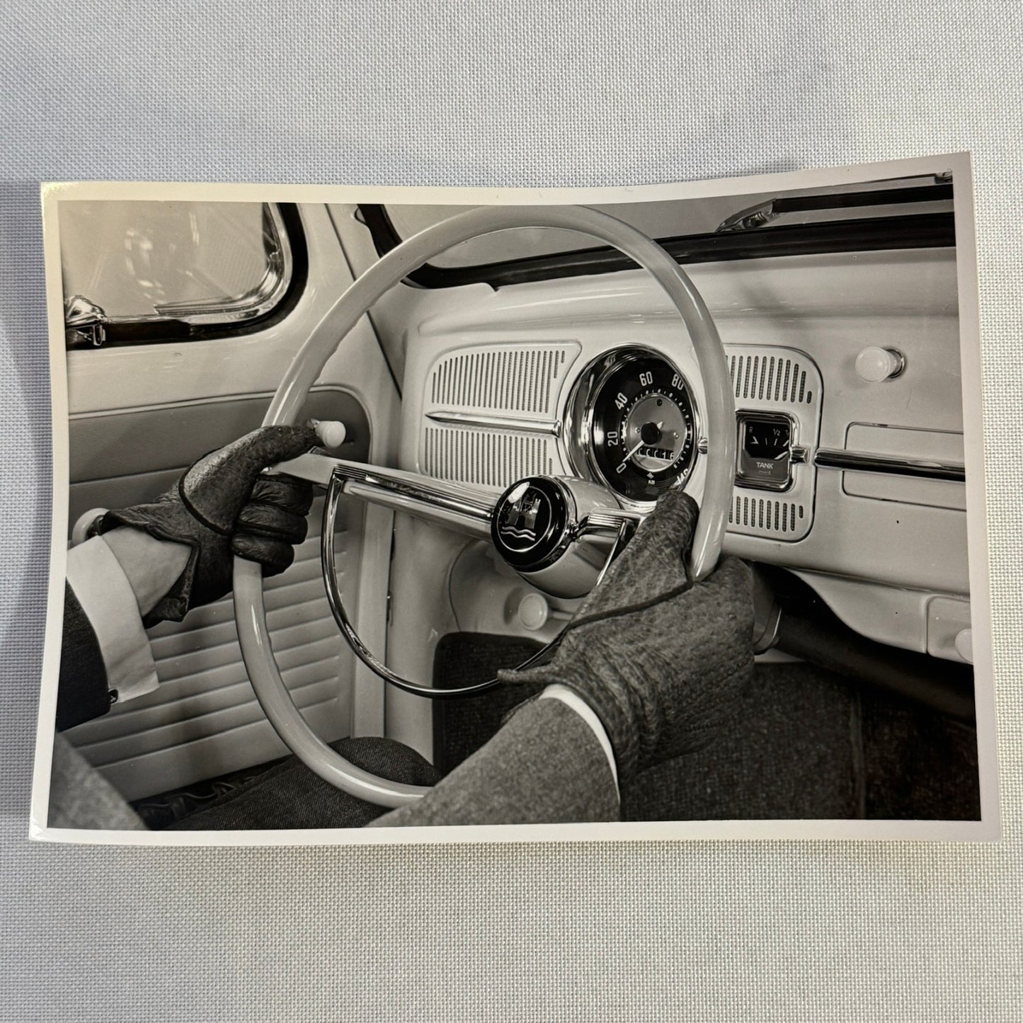 Vintage Volkswagen Beetle Interior VW Automobile Photo Photograph Print