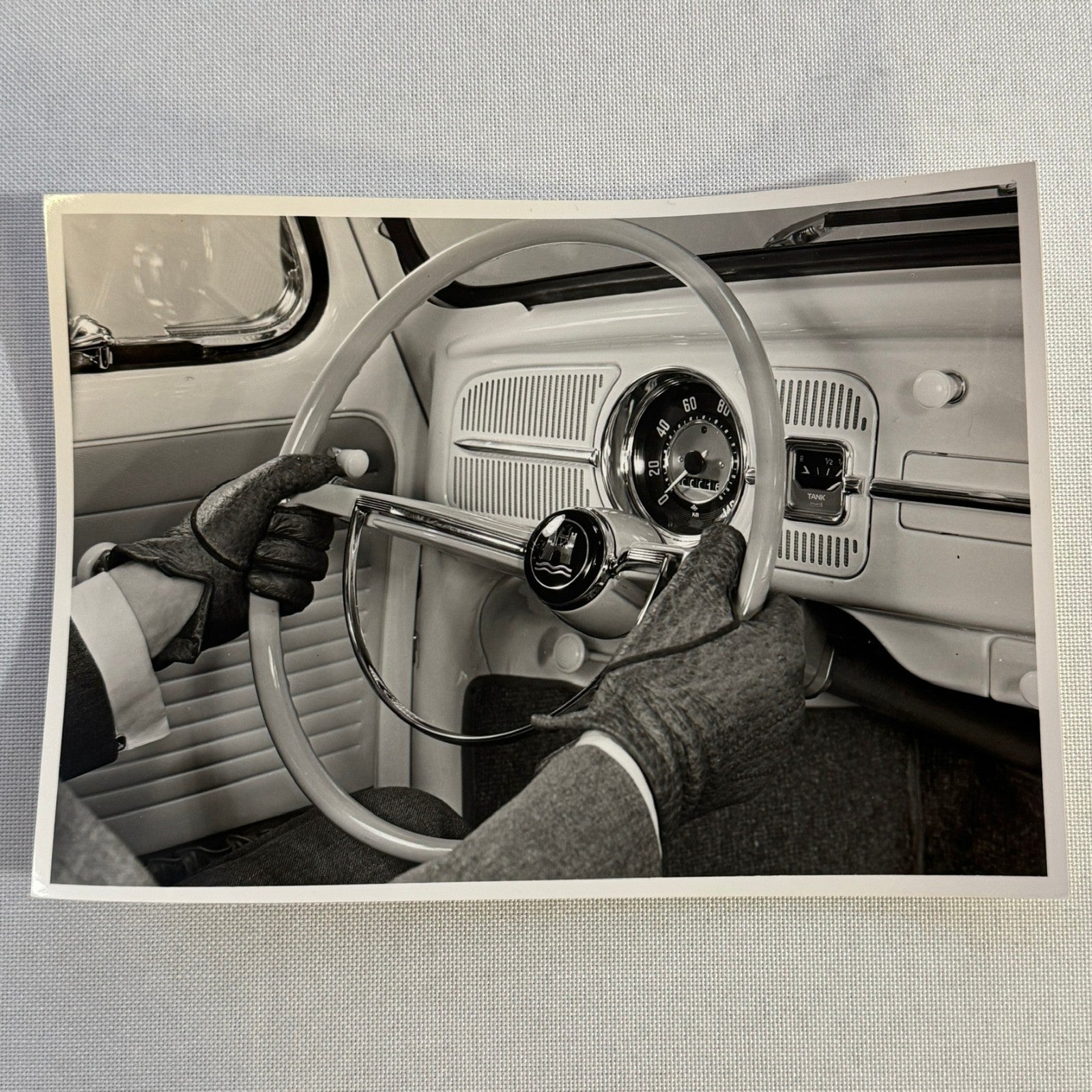 Vintage Volkswagen Beetle Interior VW Automobile Photo Photograph Print