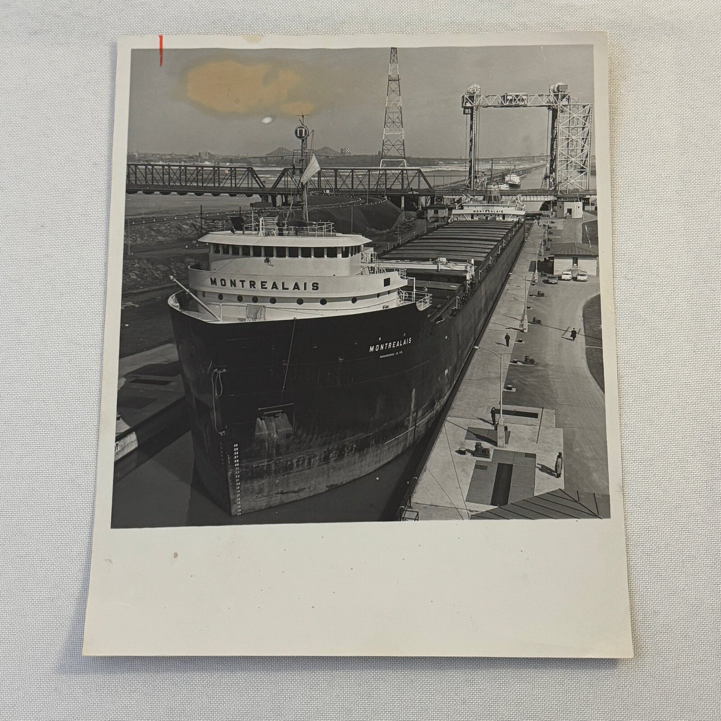 Vintage Ship Press Photo Photograph Print Boat Montreal Montrealais 1963