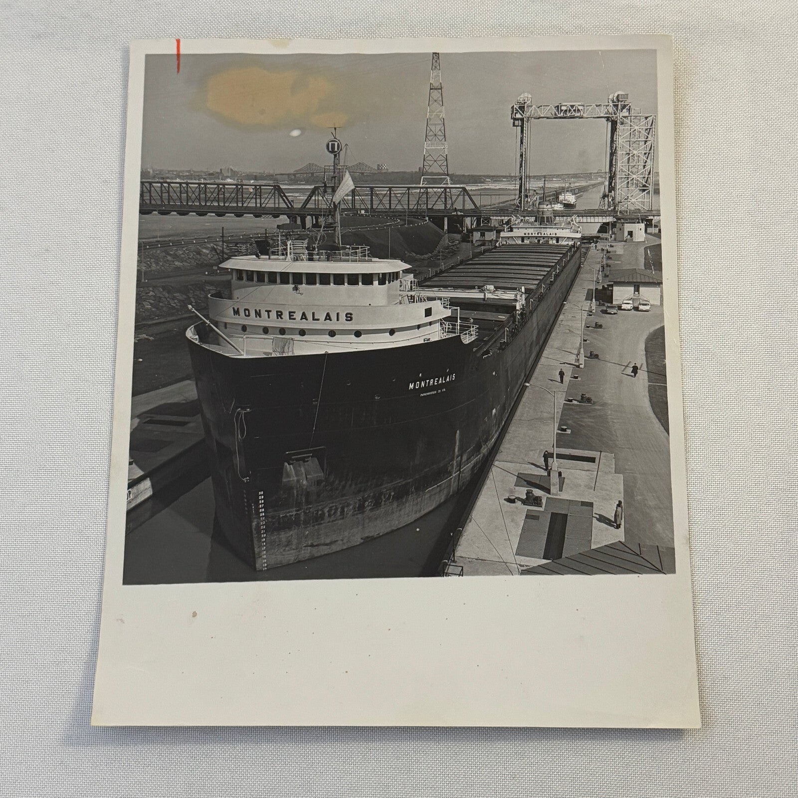 Vintage Ship Press Photo Photograph Print Boat Montreal Montrealais 1963
