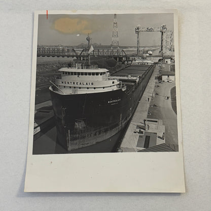Vintage Ship Press Photo Photograph Print Boat Montreal Montrealais 1963