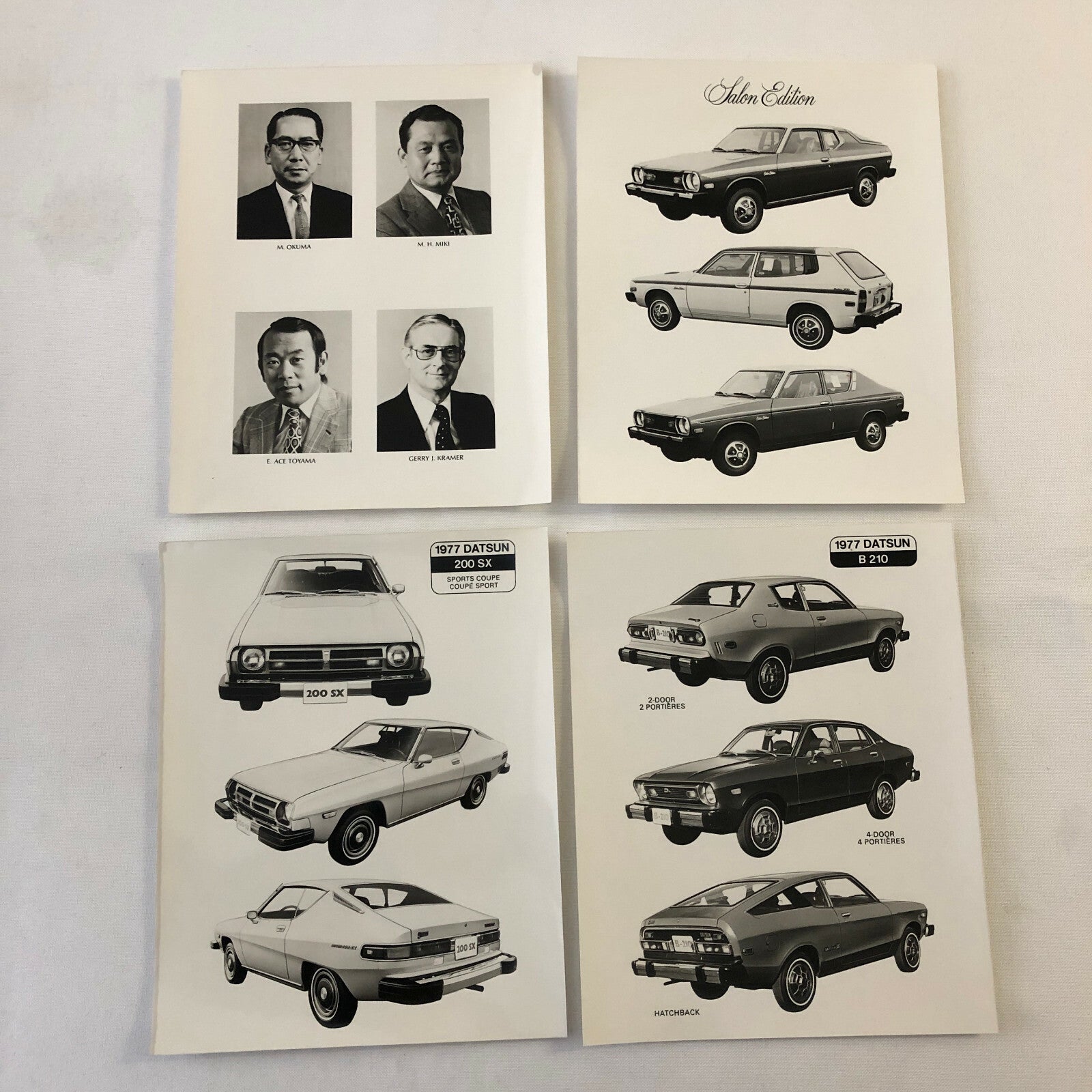 1977 Datsun Press Kit Brochure Photos FRENCH 200SX Sportruck 280Z 280 Z B210 +