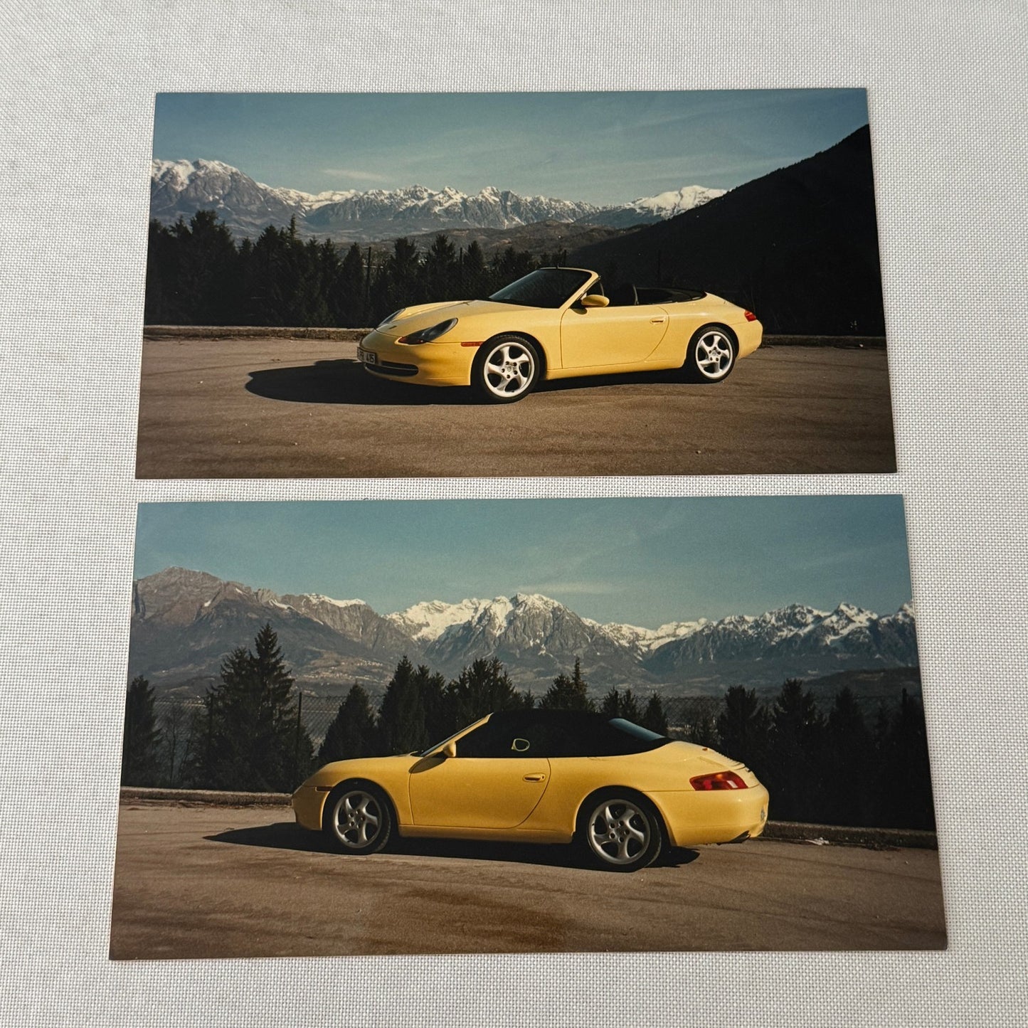 Porsche 911 Cabriolet Photo Photograph Print Lot 2x Paul Frere