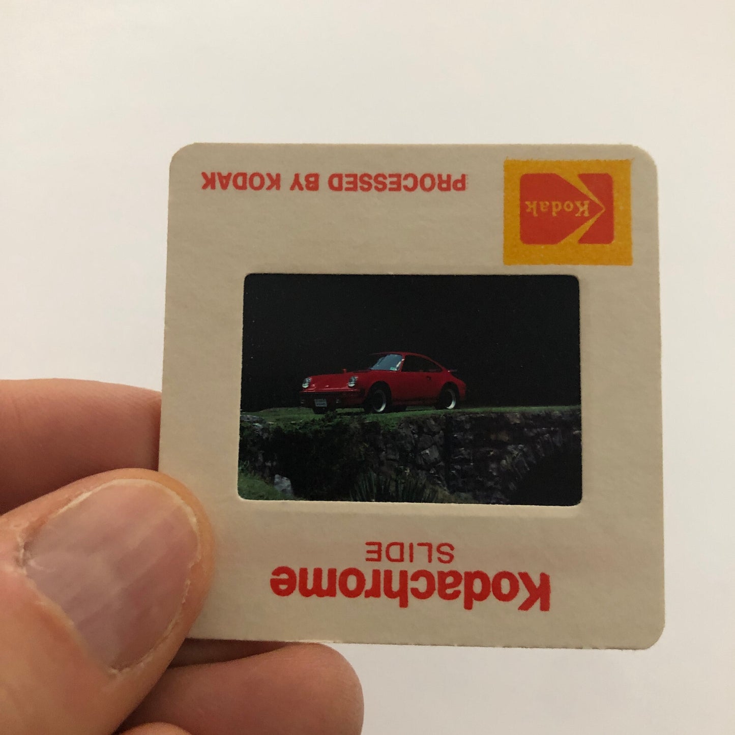 Porsche 911 Car 35mm Photo Slide Vintage 1981