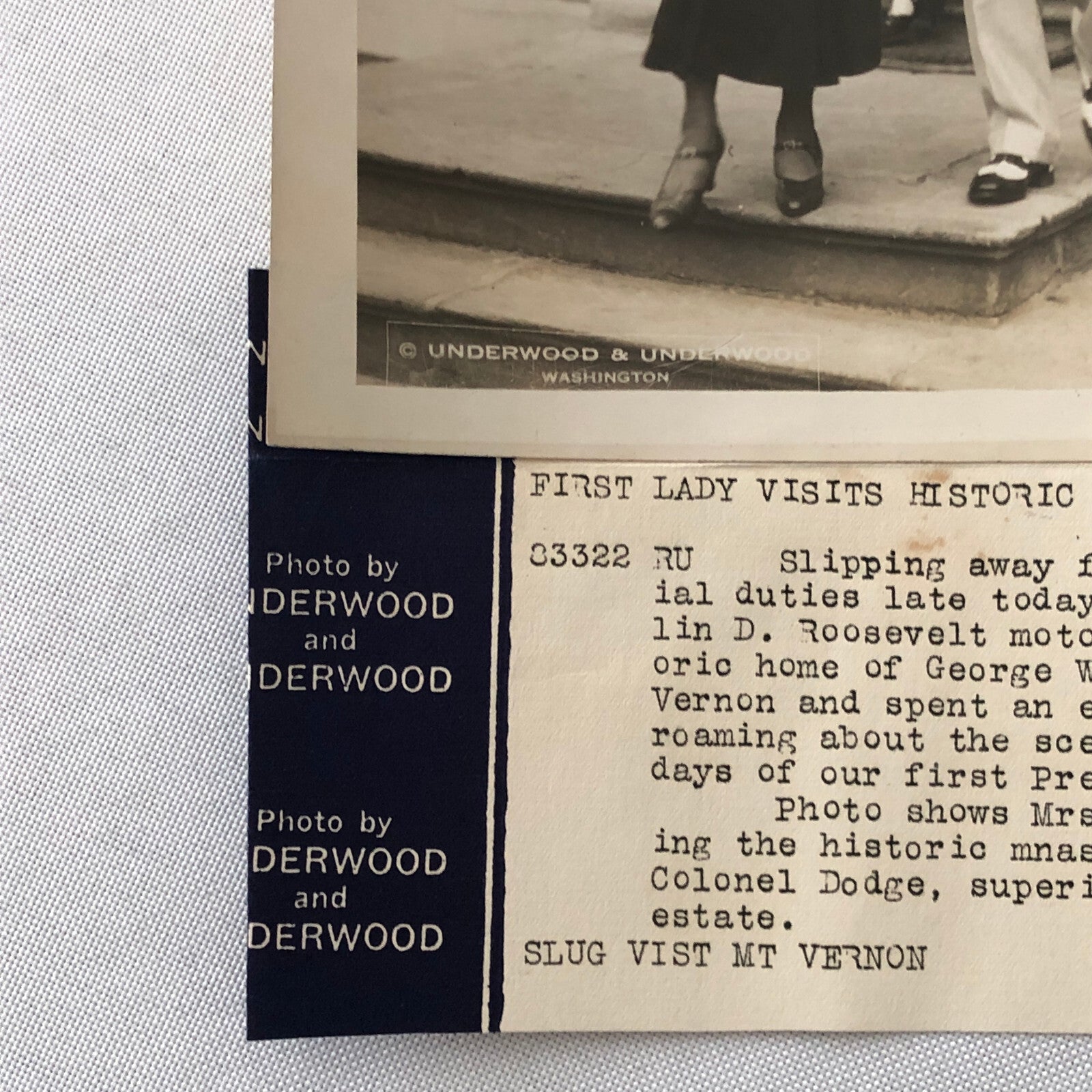 Press Photo Photograph Eleanor Roosevelt First Lady 1933 George Washington House