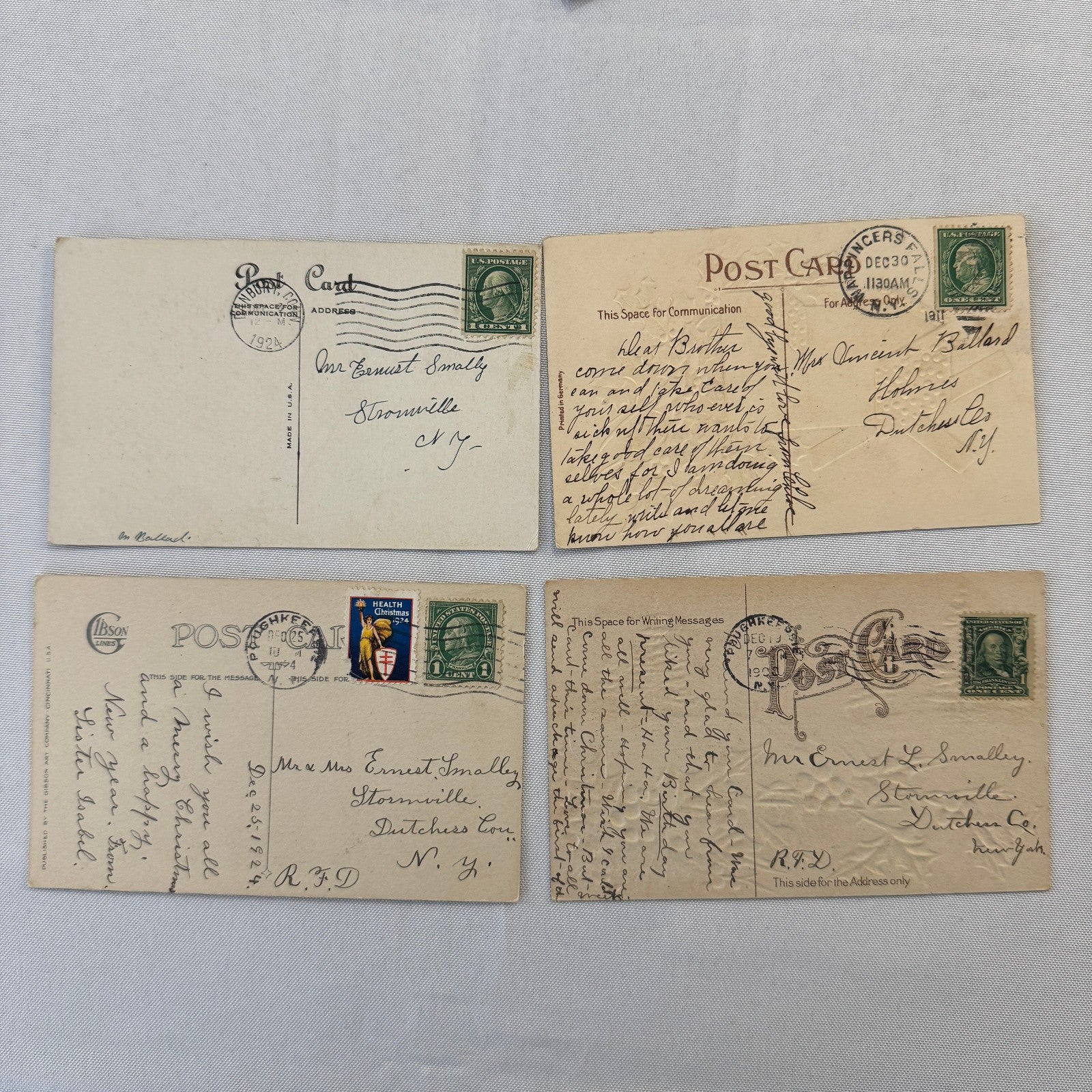 Antique Christmas & New Years Postcard Collection Lot Birds Flowers Xmas 100+