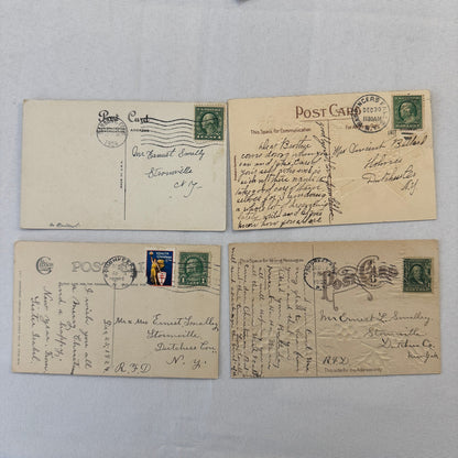 Antique Christmas & New Years Postcard Collection Lot Birds Flowers Xmas 100+