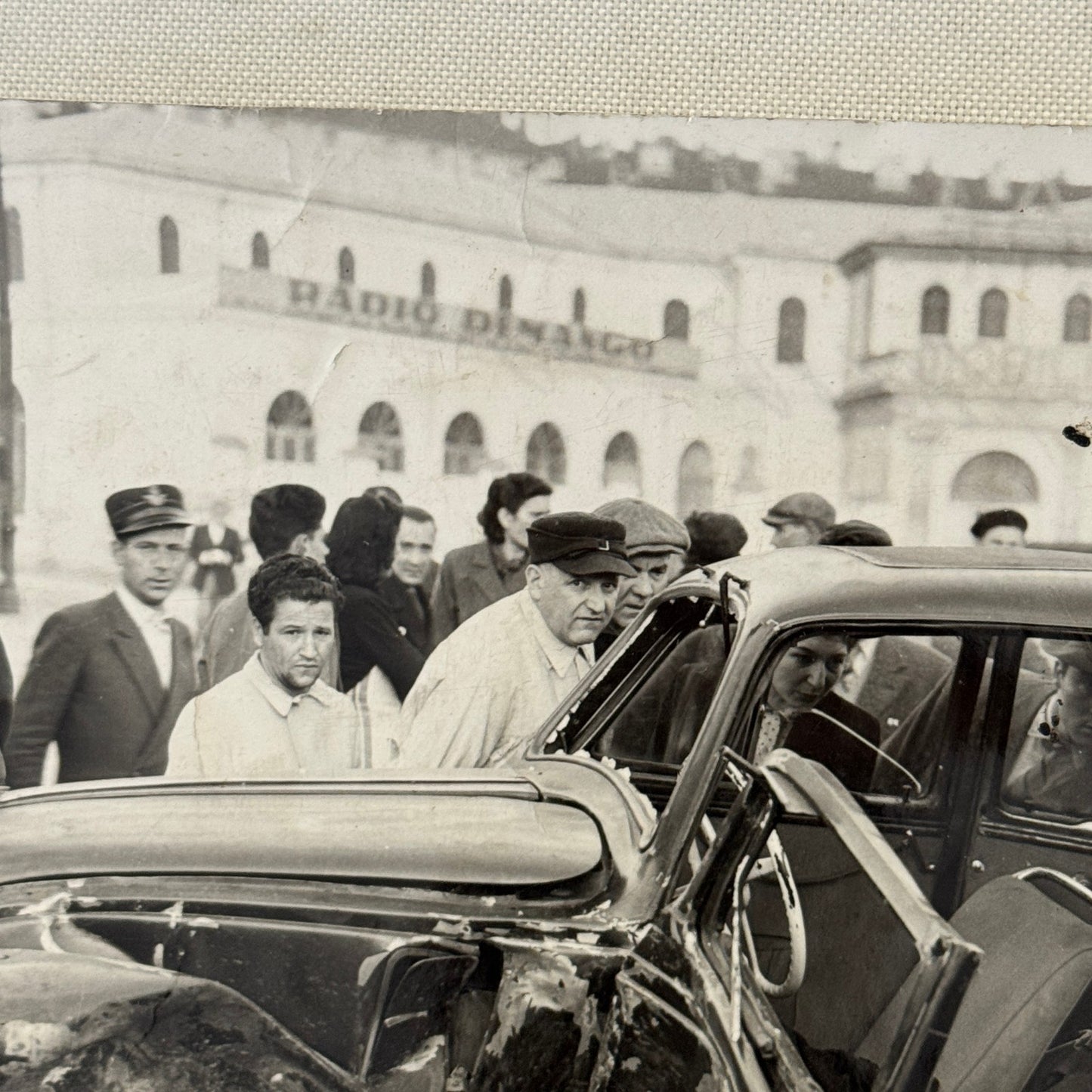Car Accident Wreck Disaster Fiat 1500 Automobile Photo Photograph Vintage Italy
