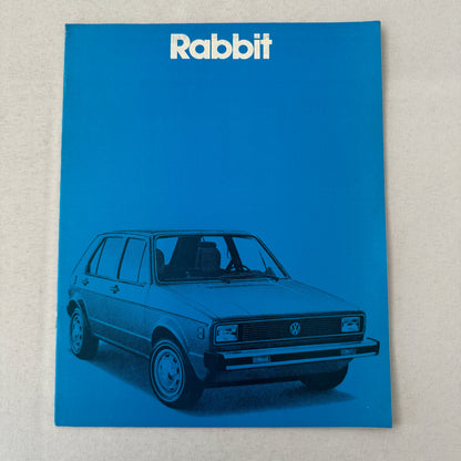 1980 Volkswagen VW Rabbit Car Sales Brochure Catalog Coupe Sedan Convertible