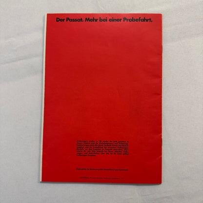 1977 Volkswagen Passat Car Sales Brochure Catalog Advertising GERMAN