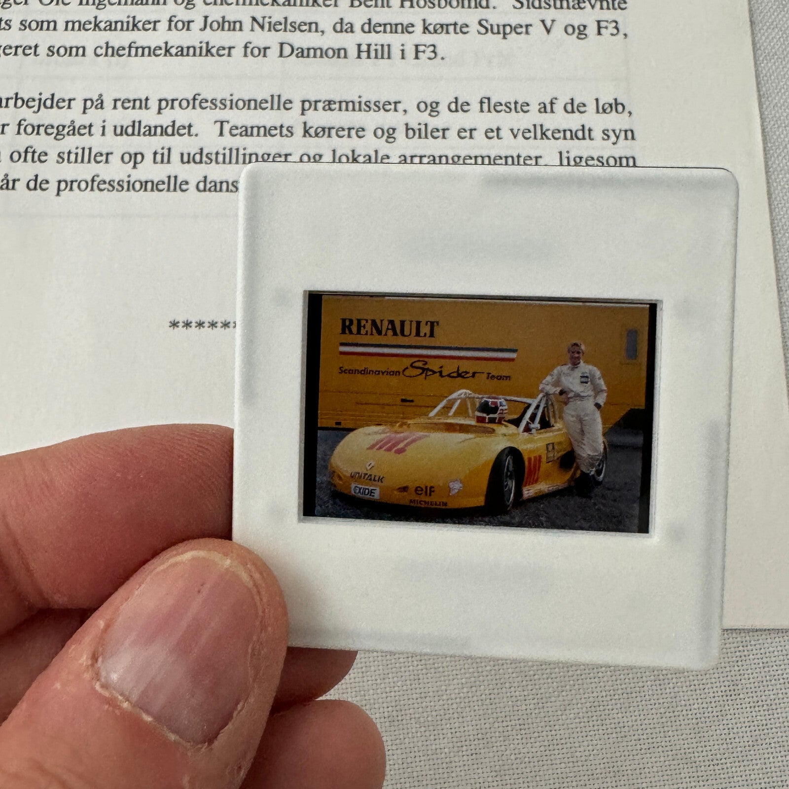 Renault Spider Racing Team Press Kit 35mm Photo Slides German Text