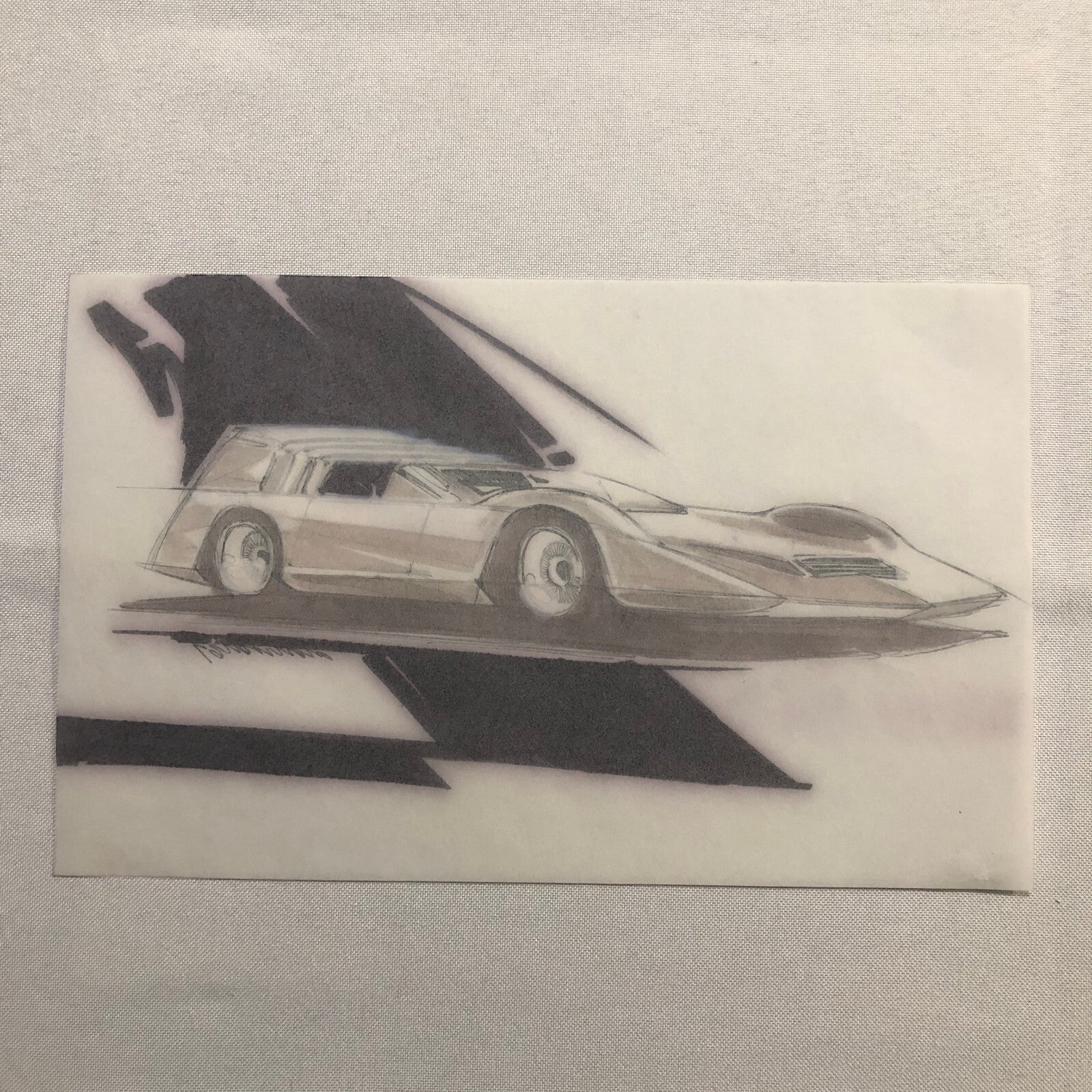 Styling Concept Automobile Illustration Art Drawing Sketch Vintage 1967 NOTTRODT