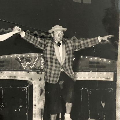Circus Performer Balancing Act Unicycle Photo Photograph Vintage Marchita Troupe