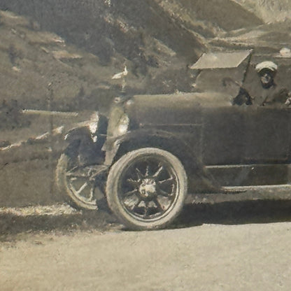Vintage Photo Photograph Print People in Early Automobile Car