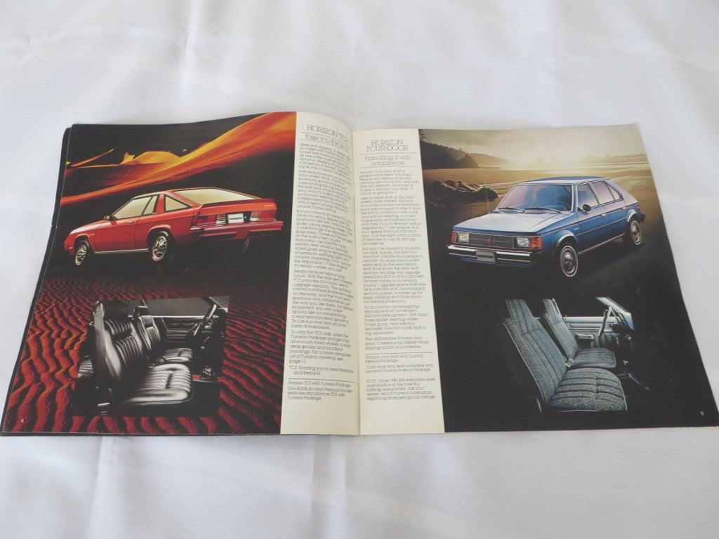 1980 Plymouth Horizon Sales Brochure Catalog TC3 