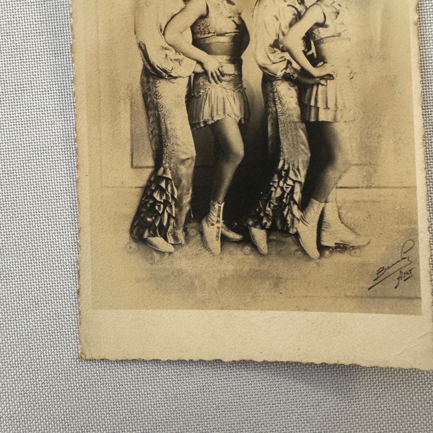 Circus Rollerskating Roller Skate Circus Act Photo Photograph Postcard Vintage