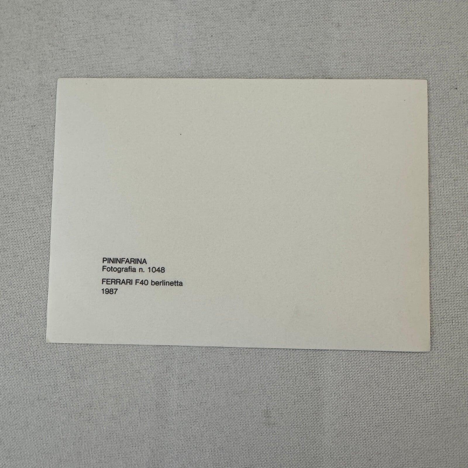 1987 Ferrari F40 Supercar Pininfarina Factory Press Photo Photograph