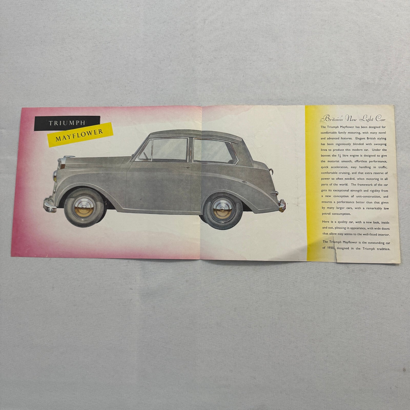 Triumph Mayflower Car Sales Brochure Catalog Advertising Vintage