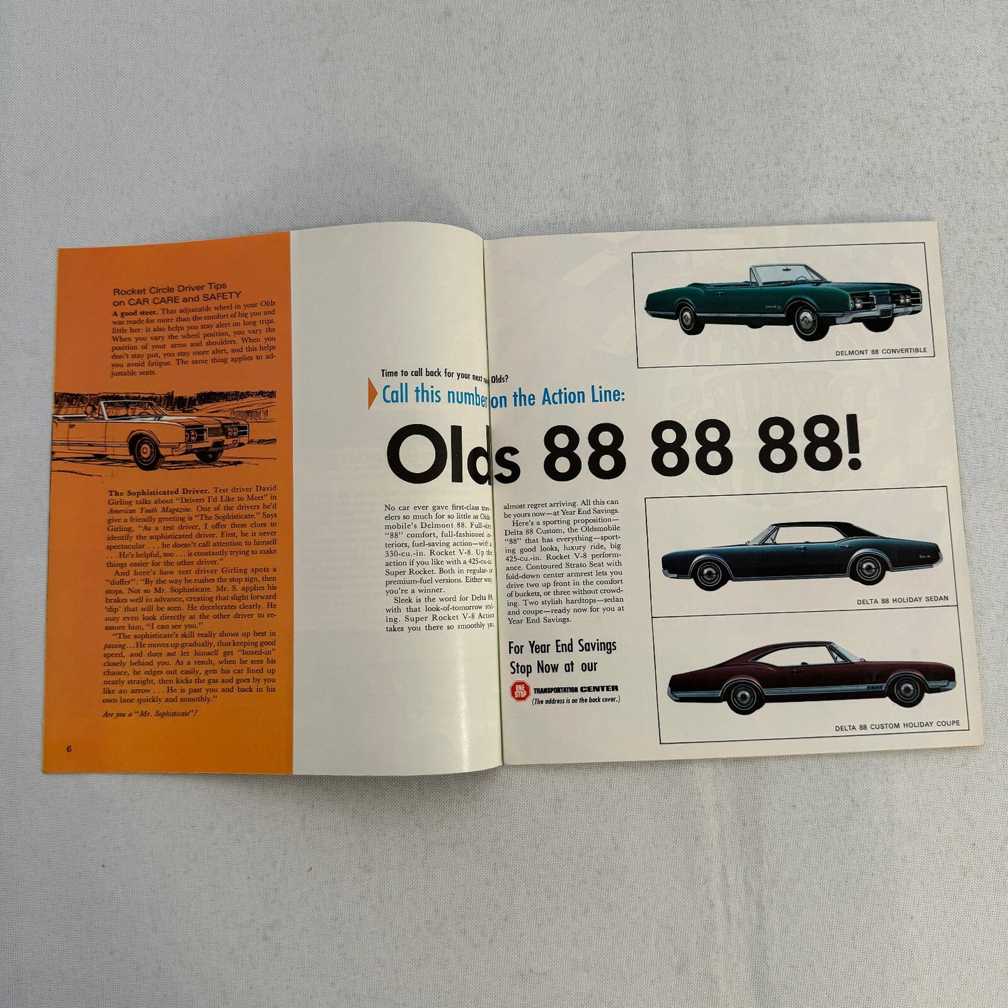 1967 Oldsmobile Rocket Circle Brochure Factory Magazine Delta 88 Youth Fashion +