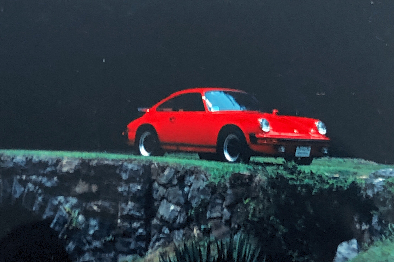 Porsche 911 Car 35mm Photo Slide Vintage 1981