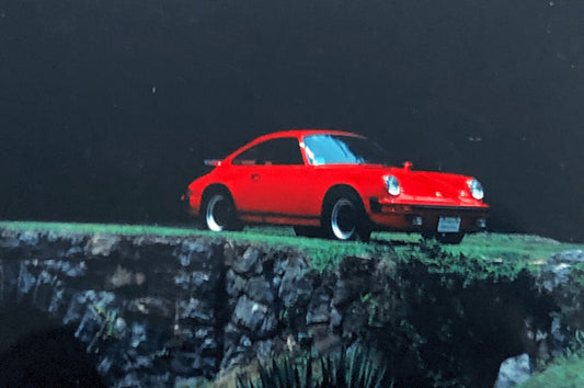 Porsche 911 Car 35mm Photo Slide Vintage 1981