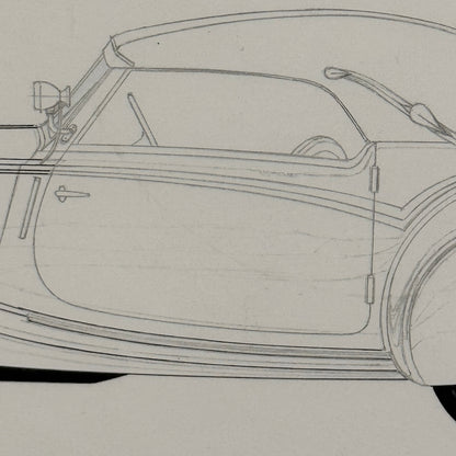 Vintage Horch 853 Car Illustration Art Drawing Hand Drawn Robert Preis