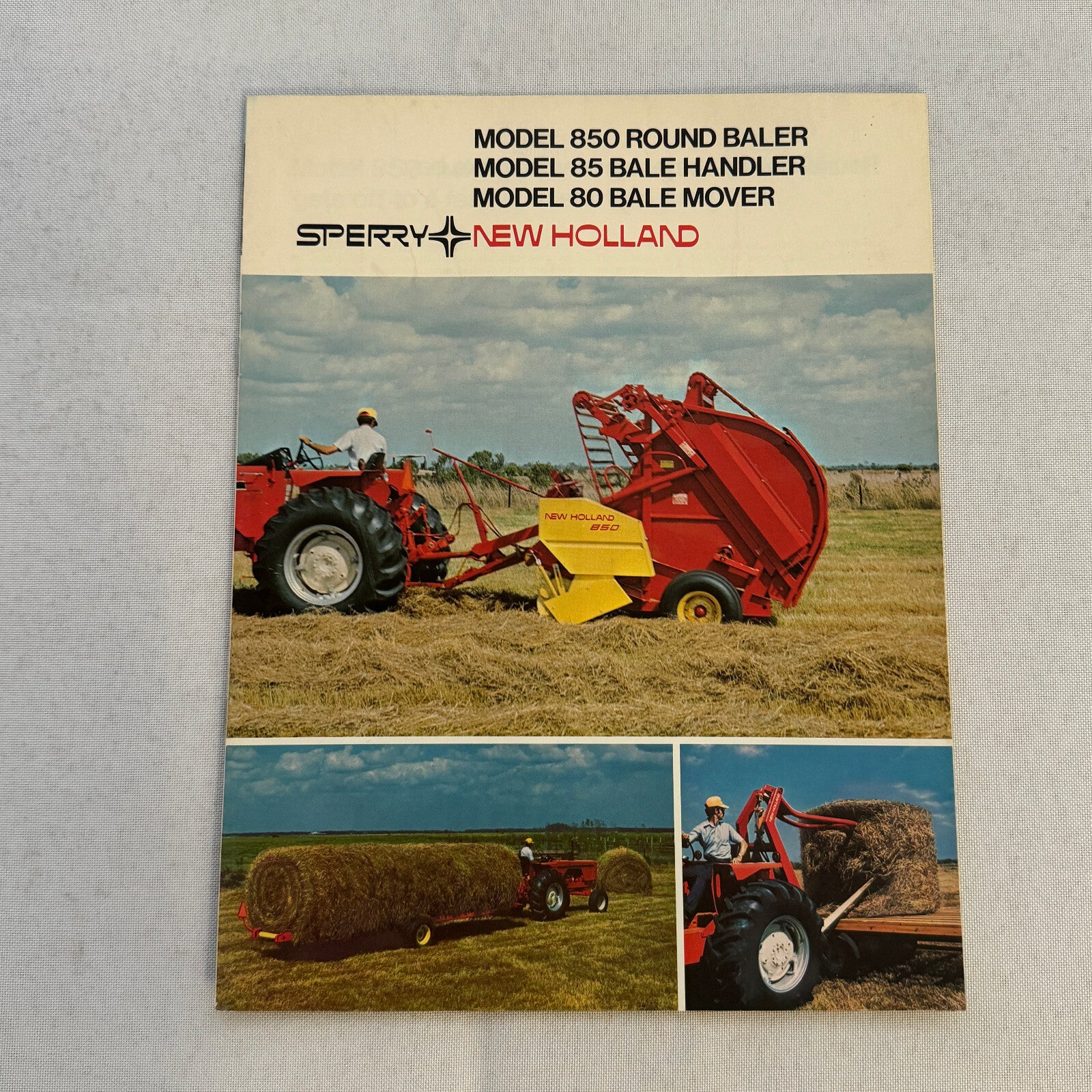 Sperry New Holland Farm Equipment Brochure Hay Baler Handler Mover Vintage 850
