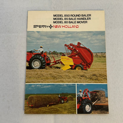 Sperry New Holland Farm Equipment Brochure Hay Baler Handler Mover Vintage 850