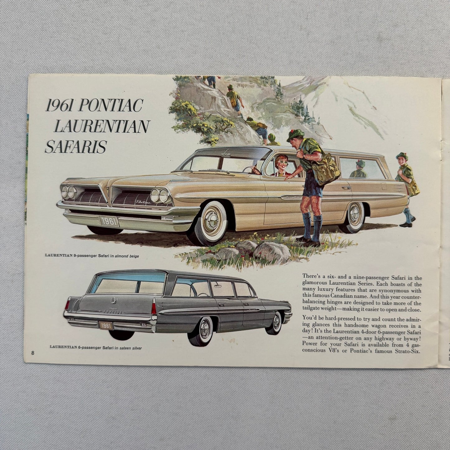 1961 Pontiac Sales Brochure Parisienne Laurentian Strato Chief Canadian Catalog