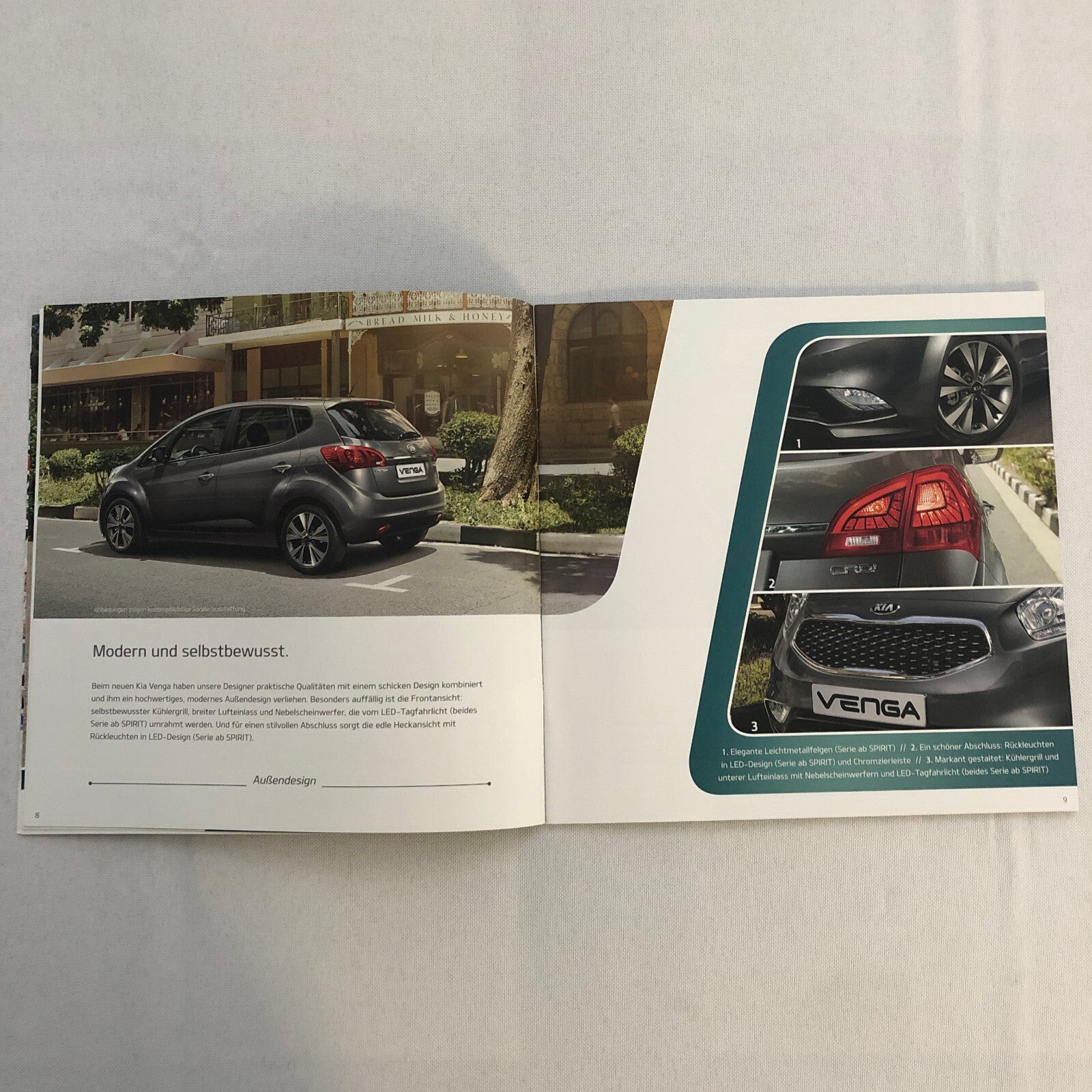 Kia Venga Car Sales Brochure Catalog with Price List GERMAN Market