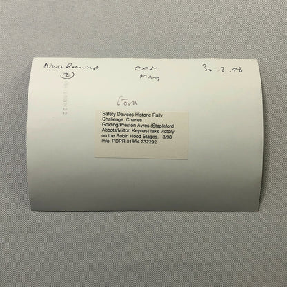 Vintage Ford Rally Car Photo Photograph Print - 1998 Historic Challenge 