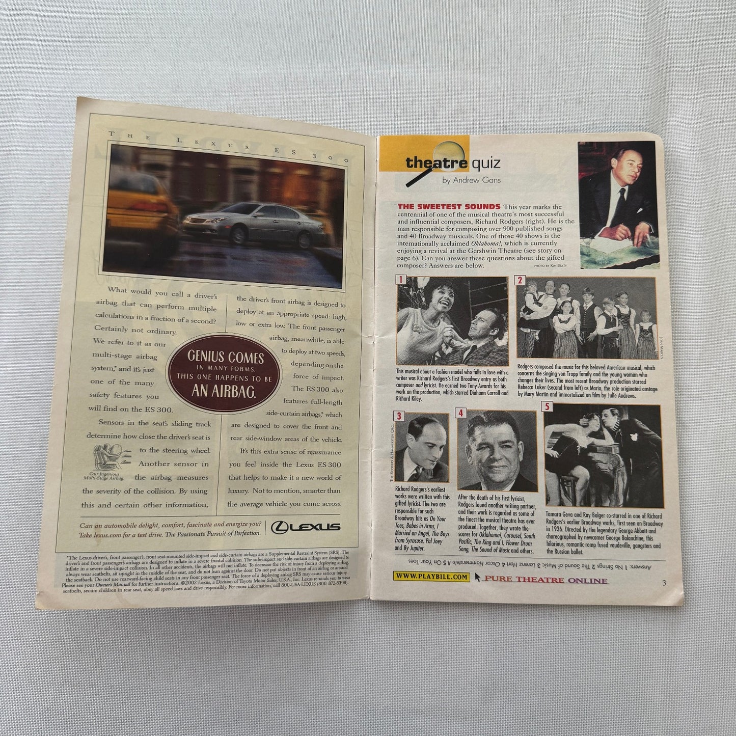Necessary Targets Cast Signed Theater Playbill Autographed Signature 2002