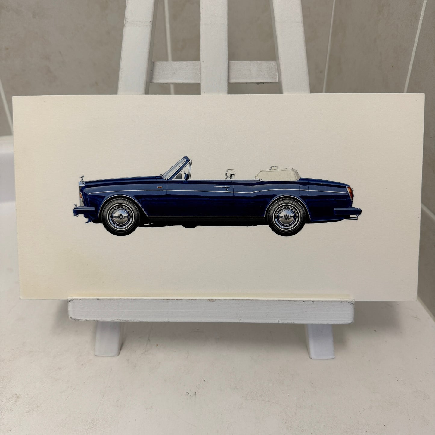 1993 Rolls Royce Corniche Convertible Car Illustration Art Drawing Robert Preis