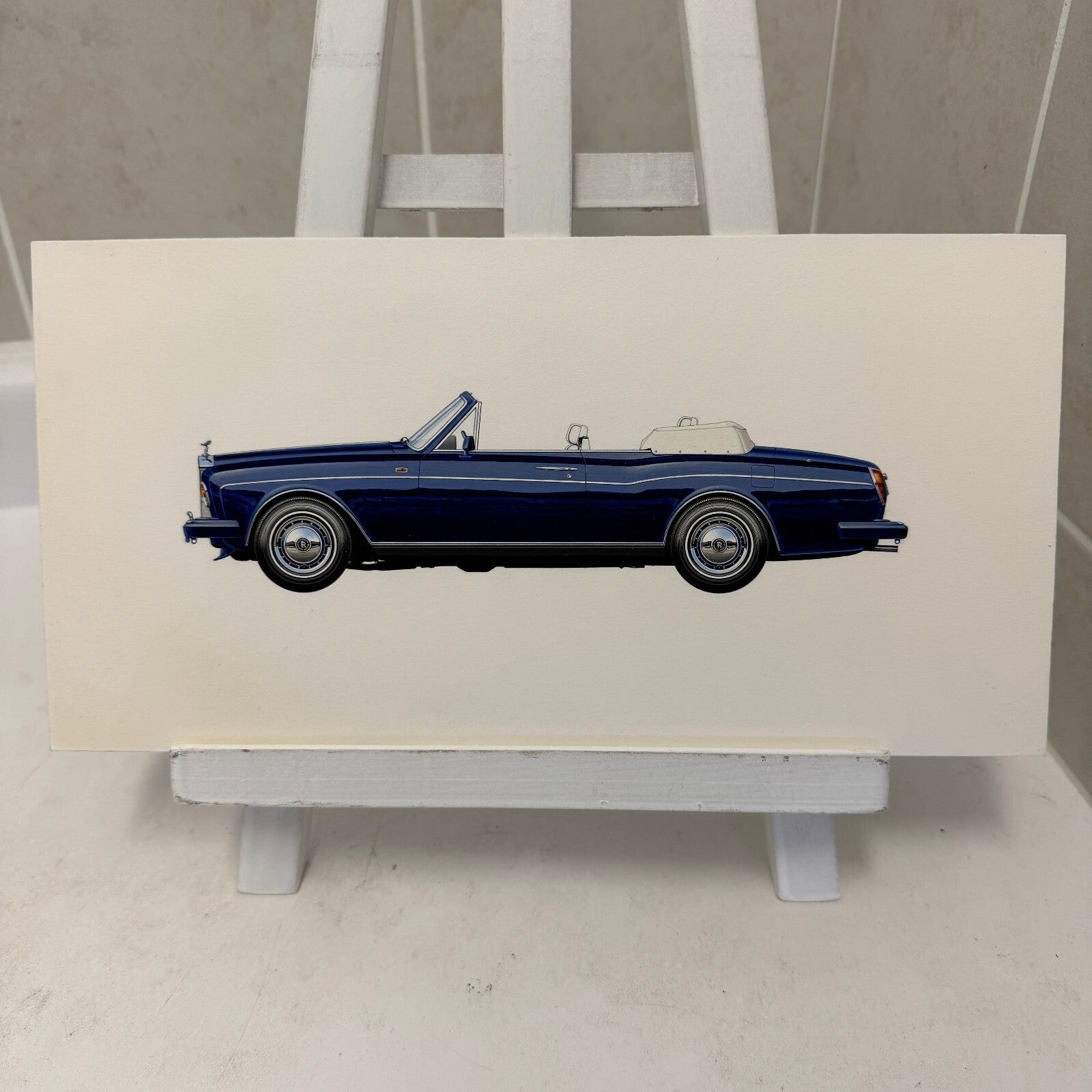 1993 Rolls Royce Corniche Convertible Car Illustration Art Drawing Robert Preis