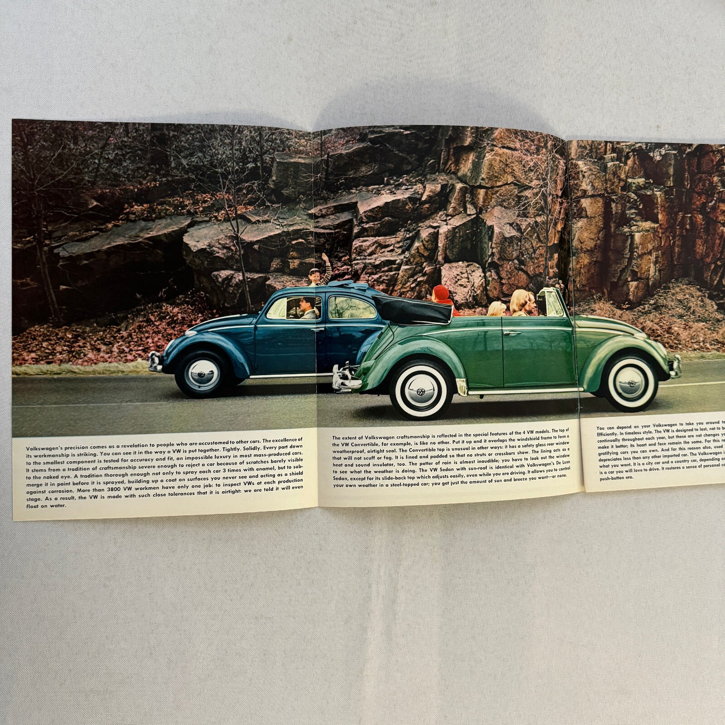 Volkswagen VW 1200 Beetle Bug Car Sales Brochure Catalog Advertising Vintage