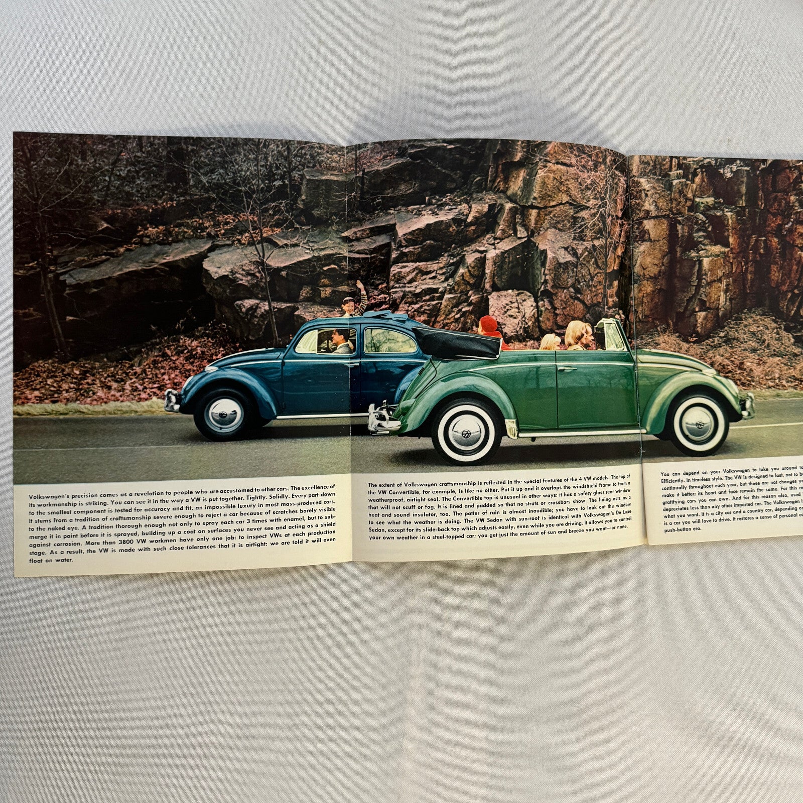 Volkswagen VW 1200 Beetle Bug Car Sales Brochure Catalog Advertising Vintage