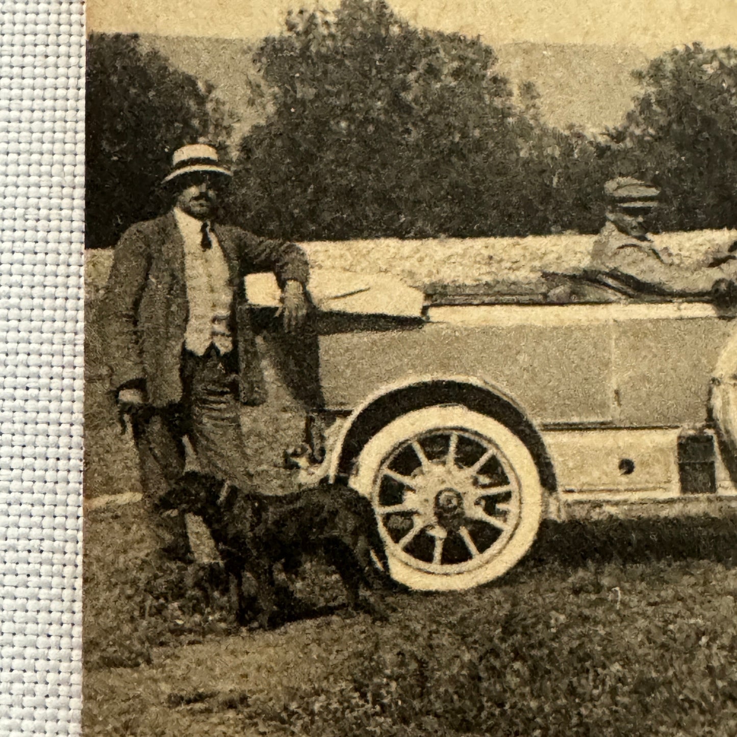 Vintage Car Automobile Postcard Post Card Italy Italian Horse Drawn Wagon
