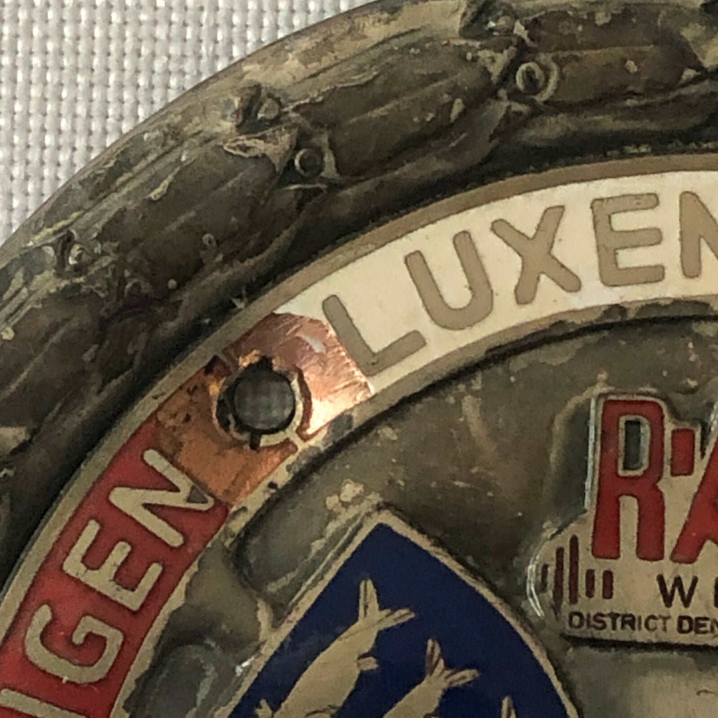 1956 Scheveningen Luxemburg Scheveningen SLS Rally Badge Emblem Award 