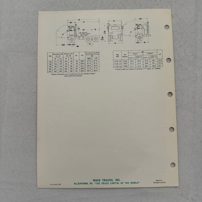 Mack Truck Model F-700LST Series Sales Brochure Catalog Mack F700 F700LST F 700