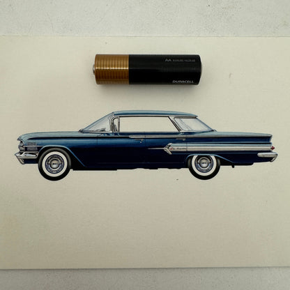 1960 Chevrolet Impala Sport Sedan Car Illustration Art Drawing Vintage Miniature