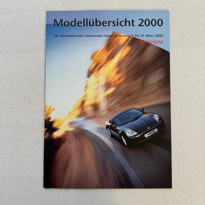 2000 Toyota Car Sales Brochure Catalog MR2 Celica Previa Landcruiser GERMAN TEXT