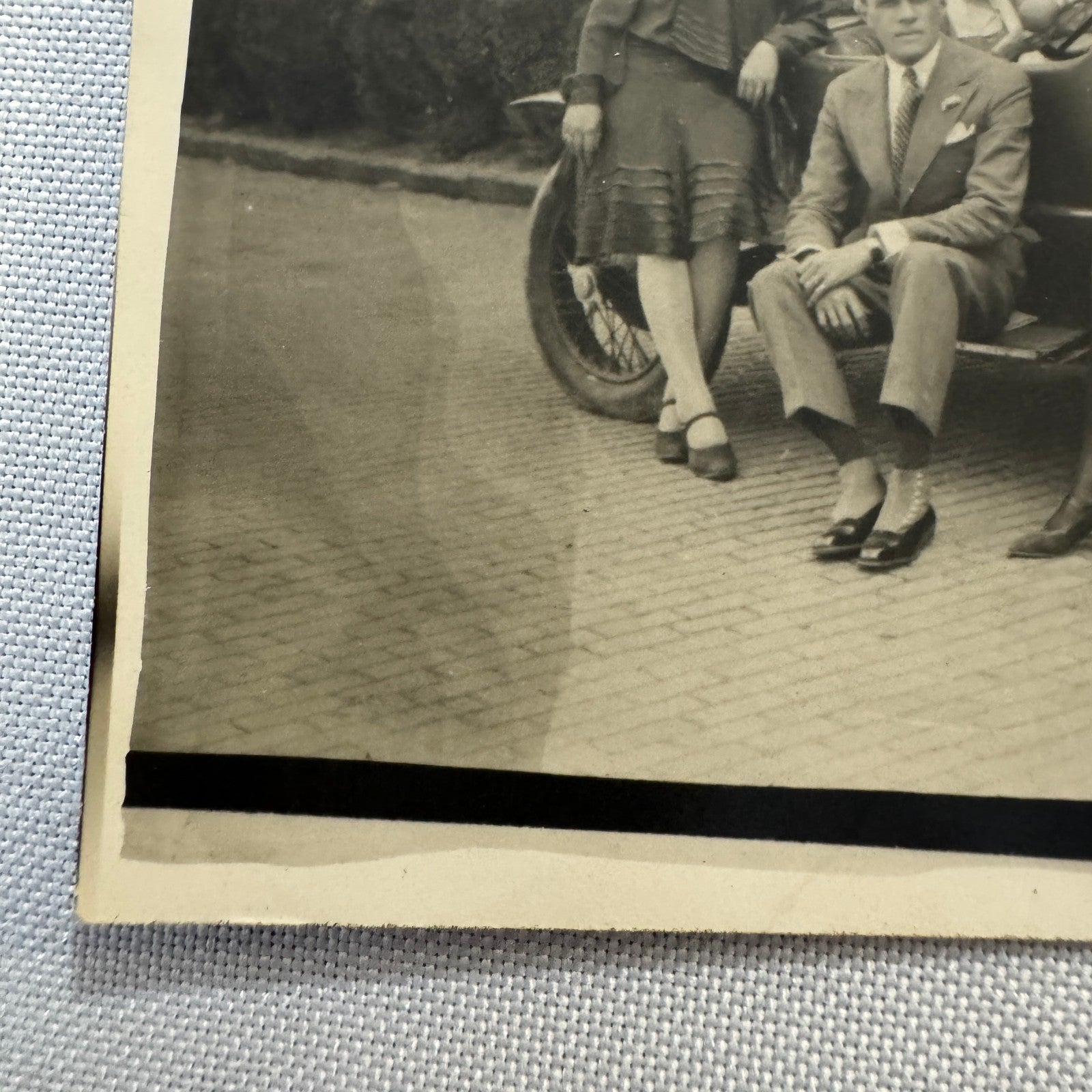 Vintage Postcard Real Photo Postcard RPPC People Fiat Car Automobile